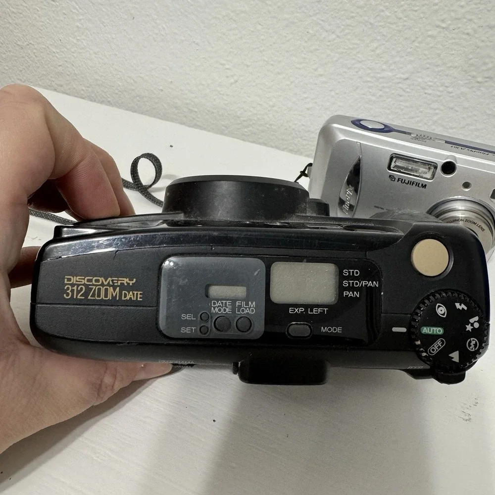 Fujifilm Camera Lot Of 3 - PARTS ONLY - UNTESTED - Discovery 312 Zoom - Intax‎